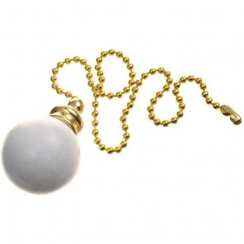 Natural Wood Knob Fan Pull Chain