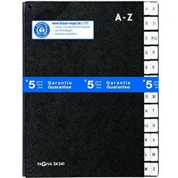 PAGNA Pultordner Classic A4 24 scomparti A-Z nero