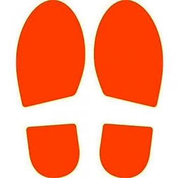 Pictograma de seguridad huella de paso amarilla