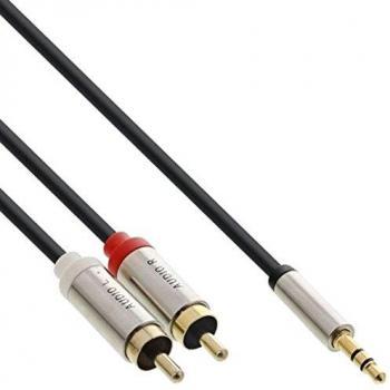 InLine 2in1 (1 m, Mittelklasse, 3.5mm Klinke (AUX), Cinch), Audio Kabel