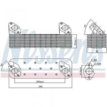 Nissens Transmission Engine Oil Cooler 90728