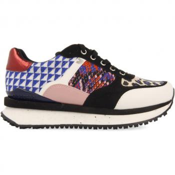 Zapatillas Gioseppo Mompach para Mujer con Diseño Multicolor y Acabados en Blanco y Negro