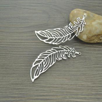 6 pcs/lot DIY Antique Silver Leaf Bracelets Charms