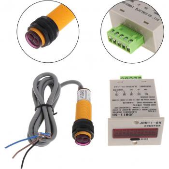 NPN Photoelectric Sensor 6-Digit Counter with LED Display