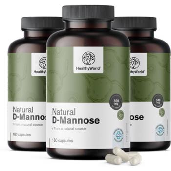 D‑Mannose HealthyWorld Naturel 1500 mg – 180 Gélules