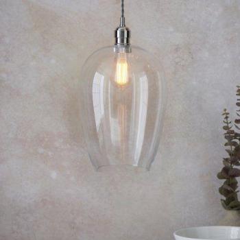 Luxia Heidi Pendant Light – Ceiling, Large, Polished Nickel