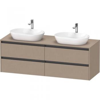 Duravit Ketho.2 Cabinet Lavabo Suspendu – 160 × 55 cm – 4 tiroirs – Finition laquée double face