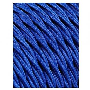 Bleu tresse 5 m – câble 2 × 0,75 mm C‑75 – intérieur – vente à l’unité