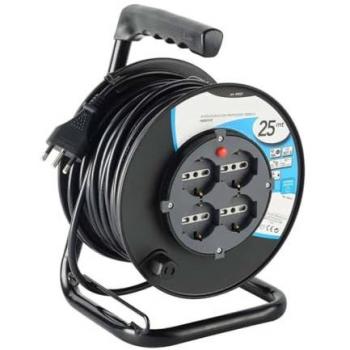 Prolunga Eléctrica 25M con 4 Tomas de Corriente