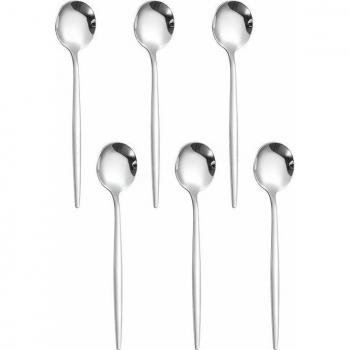 Ensemble de couverts en argent noir, service de vaisselle, 6 pièces