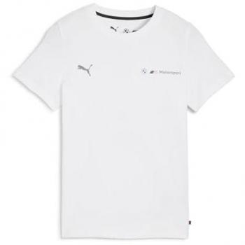 Puma BMW Junior T-Shirt – MMS Ess Logo 2 (Blanc, 6 Years Old)