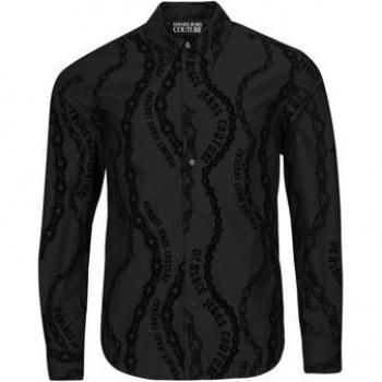 Camicia Versace Jeans Couture Nero in Cotone Taglia 50