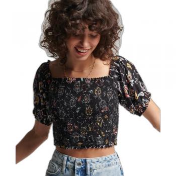 Damen‑Crop Top „Ecovero“ – Superdry Vintage Design