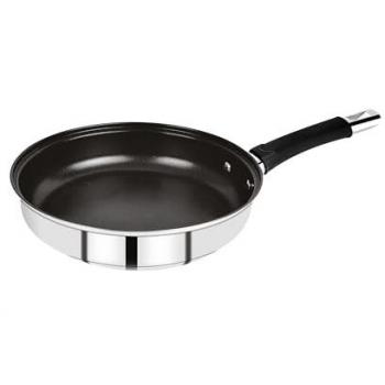 Bergner 28 cm Sartén Baster, Acero Inoxidable, Inducción
