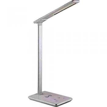 Schreibtischlampe LED Chrom Touch Dimmer Wireless USB Charger H 50 cm