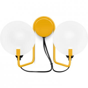Stilnovo Bugia Gelbe Wandlampe mit zwei Leuchtmitteln