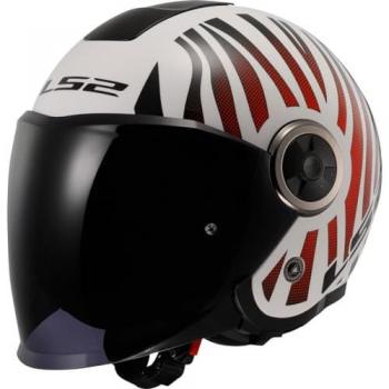 Casque Jet LS2 OF620 Classy Cool Blanc Rouge taille M