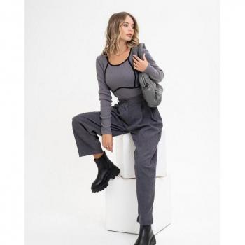 ISSA Plus Black Leather Elevated Sole Boots 40