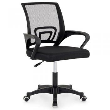 Chaise de bureau moderne PHOENIX, Noir, avec accoudoirs