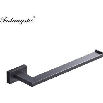 Accesorios de baño en acero inoxidable 304, toallero, estante de cristal y colgador de tela, color gris