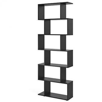 Étagère divisée Vicco Levio noir, 6 espaces