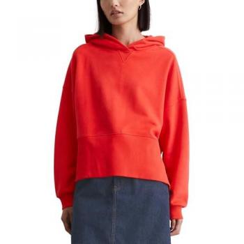 Sweatshirt MARC O'POLO DENIM mit breitem Rippbund, Damen, Gr. M, rot