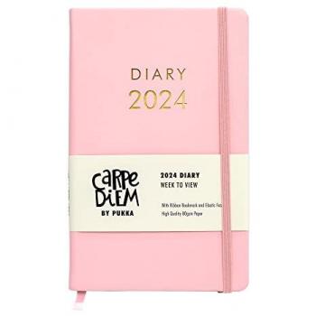 Pukka Pad Carpe Diem 2024 Journal Softcover 130x210mm Pink 9807-CD