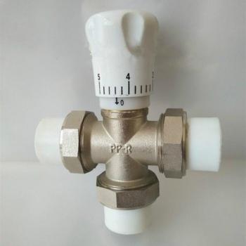 Brass PPR Radiator Manual Three-Way Valve DN25 DN32