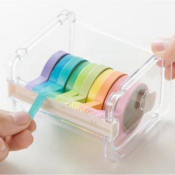 Pack Pratique 12 Rubans Transparent – Ruban Adhésif & Coupe-Bureau