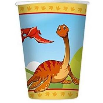 Bicchieri in Cartoncino Dinosauri Jurassic 200 cc (8) – Set per Festa di Compleanno