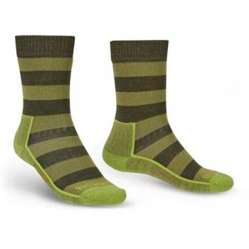 Calcetín Bridgedale Green/Marrón Oscuro – Merino Ligero y Resistente