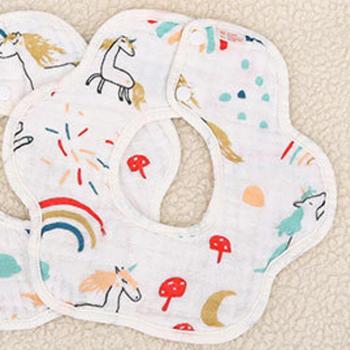 Bavoirs Coton 6 couches Pétale Animé
