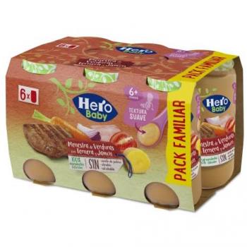 Hero Baby Potitos Menestra Verduras Ternera Jamón Pack 6x235g