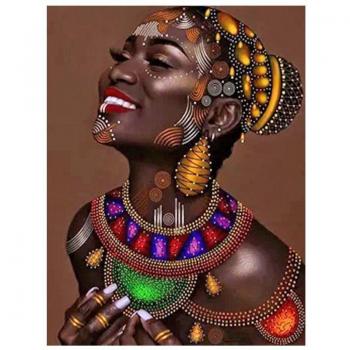 Imagen de Diamantes Mujer Africana 20X30CM