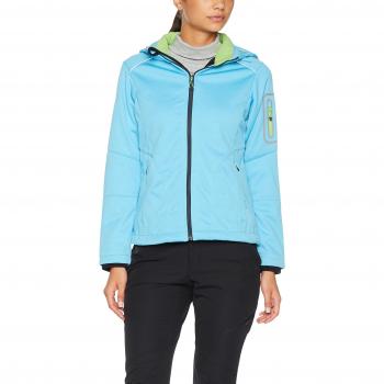 Damen‑Softshell‑Jacke in Türkis – Variante Caribe Mel., Größe 46