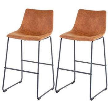 Coppia di sgabelli moderni per bar, poggiapiedi confortevole – Mendler HWC‑D70