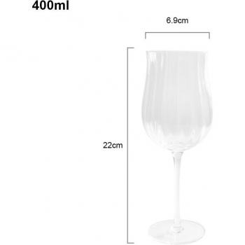2PCS Lead-Free Crystal Tulip Wine Glass Set