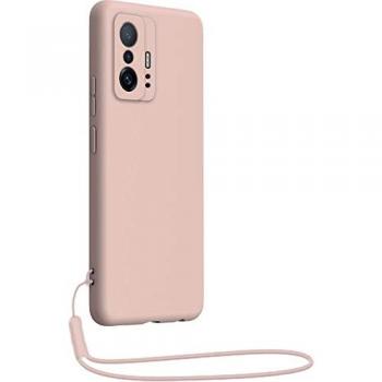 Coque Xiaomi 11T / 11T Pro Silicone + Dragonne assortie Rose Nude Bigben – Neuf