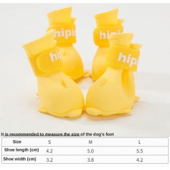 4Pcs Pet Rain Booties for Small Dogs and Cats