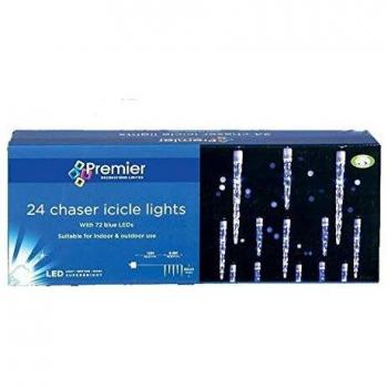 2 LED Premier 24 Indoor Outdoor Icicle Christmas Lights