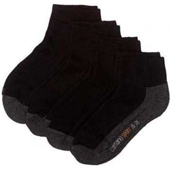 Camano Sportsocken Funktion – 4er Pack, Damen, Gr. 43‑46, schwarz, Materialmix, mit Halbplüschsohle