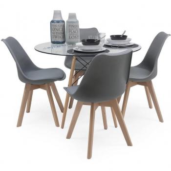 Estilo Homely Tower 100: Set de Comedor con Mesa Cristalera