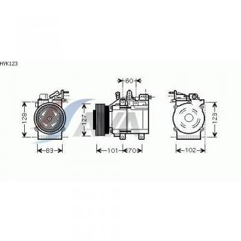 Ava Quality HYK123 Air Conditioning Cooling Compressor
