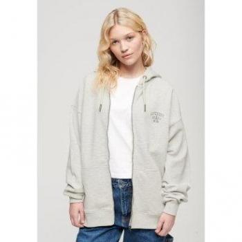Sudadera con Capucha Extragrande Superdry Gris para Mujer