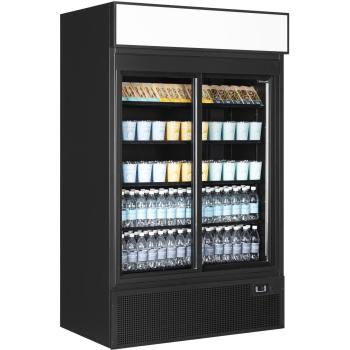 967‑Litre Black Upright Merchandiser – Tefcold FSC1200S