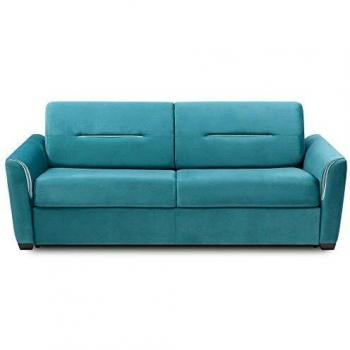 INSIDE75 CANAPE CONVERTIBLE EXPRESS AMAZONE 160CM MATELAS 16CM TWEED BLEU TURQUOISE