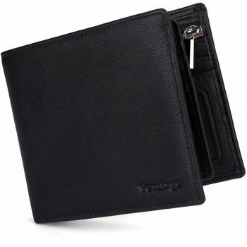 RFID-Blocking Slim Wallet for Men | Vemingo | XB-37 Model in Black
