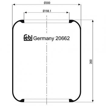 Febi Bilstein 20662 Luftfederbalg (ohne Kolben) – Bergische Achsen