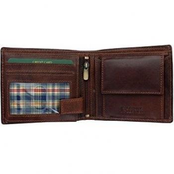 Florentino Leather Bi-Fold Wallet with Coin Pocket and Card Slots 7039