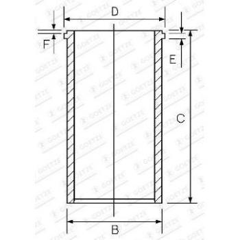 GOETZE ENGINE 14‑040130‑00 Canna Cilindro